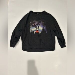 Disney X AE Mickey Mouse Sweatshirt Crewneck Women’s Large Grey